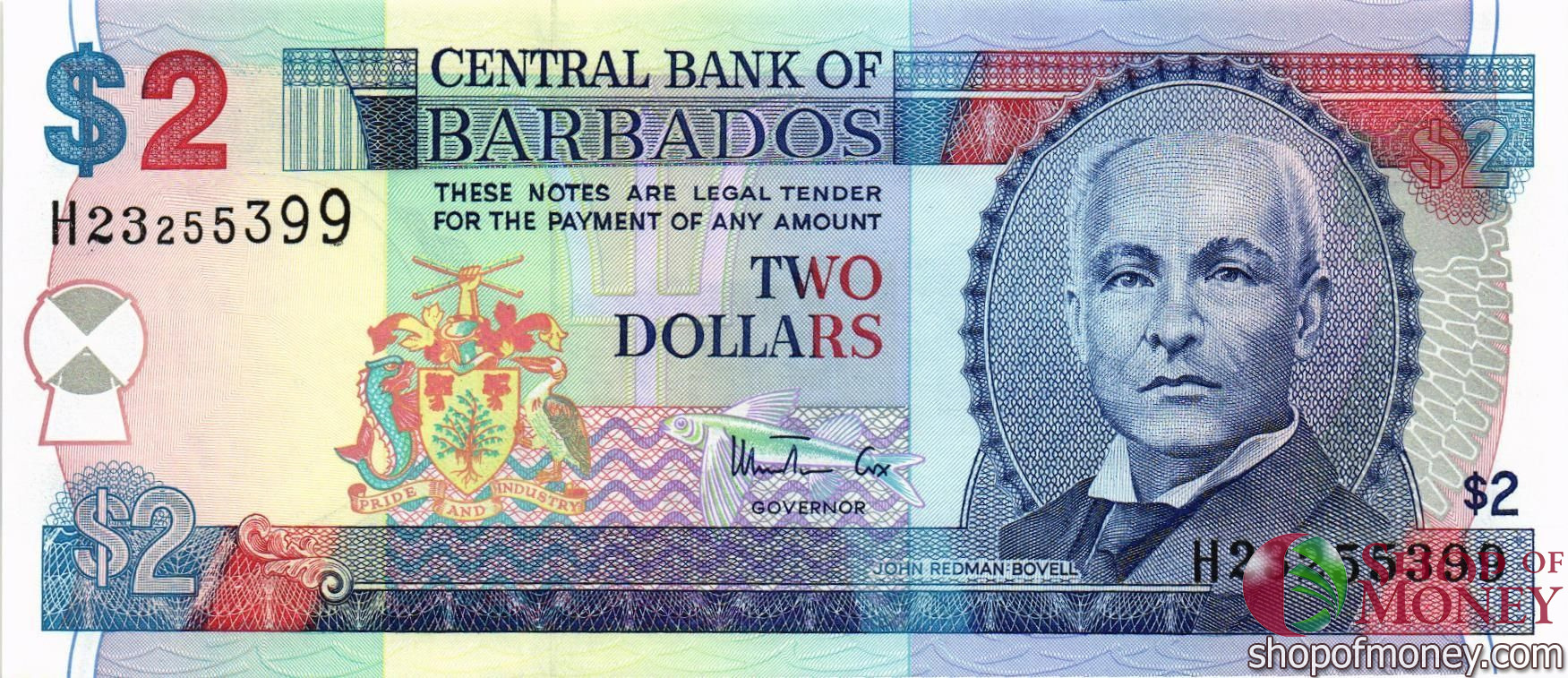 БАРБАДОС 2 ДОЛЛАРА