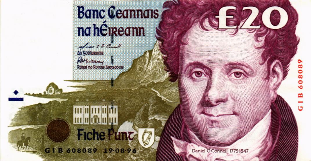 ИРЛАНДИЯ 20 ФУНТОВ (19.08.1996)