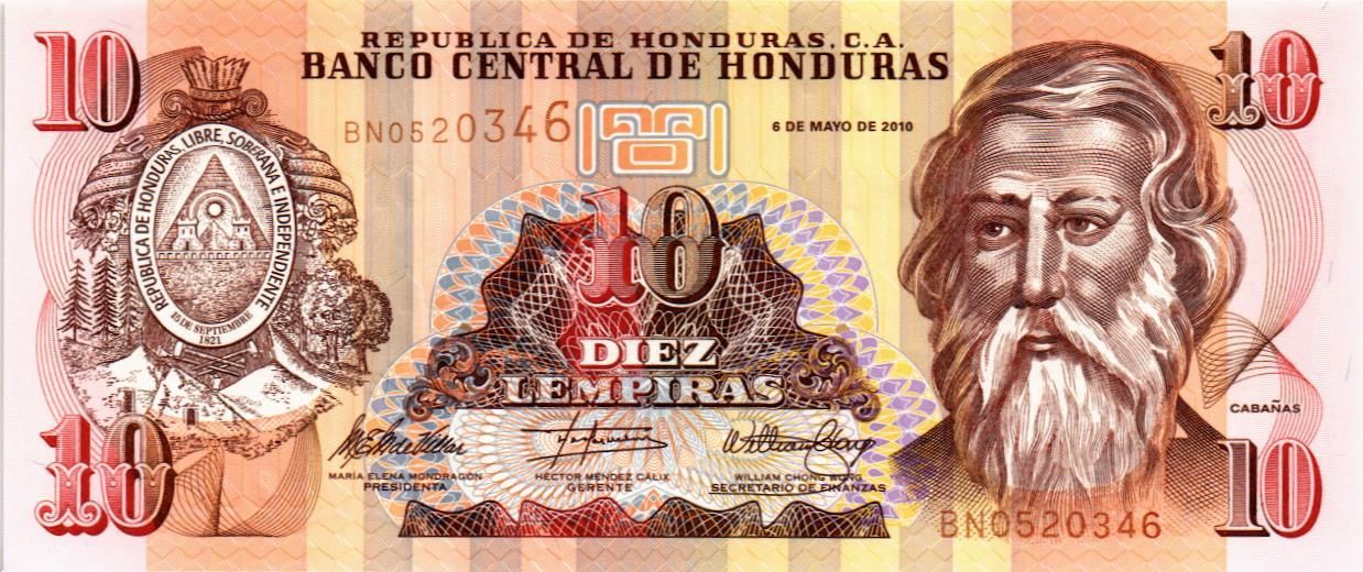 ГОНДУРАС 10 ЛЕМПИР