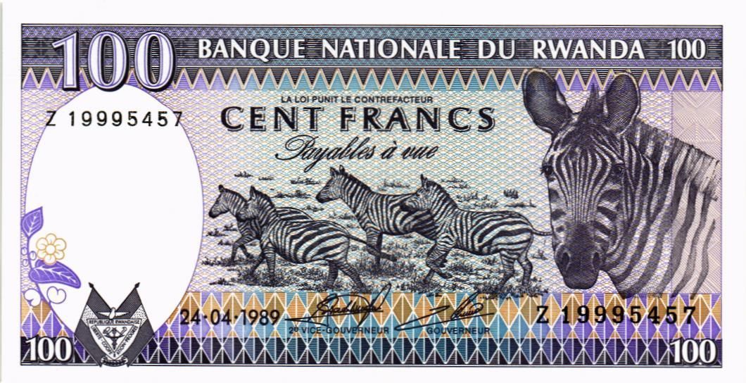 РУАНДА 100 ФРАНКОВ