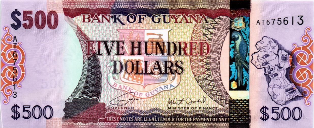 ГАЙАНА 500 ДОЛЛАРОВ мини 1