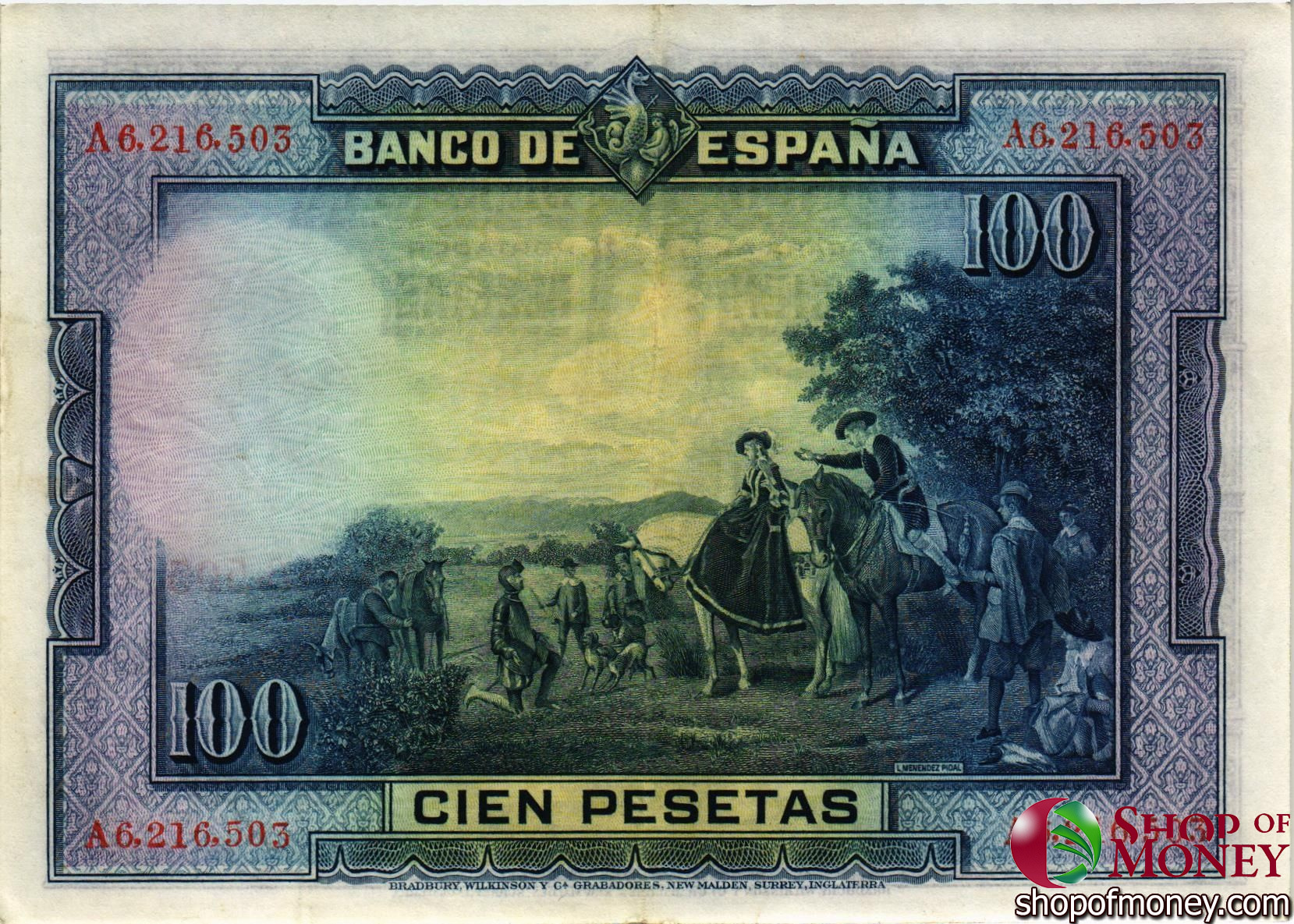 ИСПАНИЯ 100 ПЕСЕТ мини 2