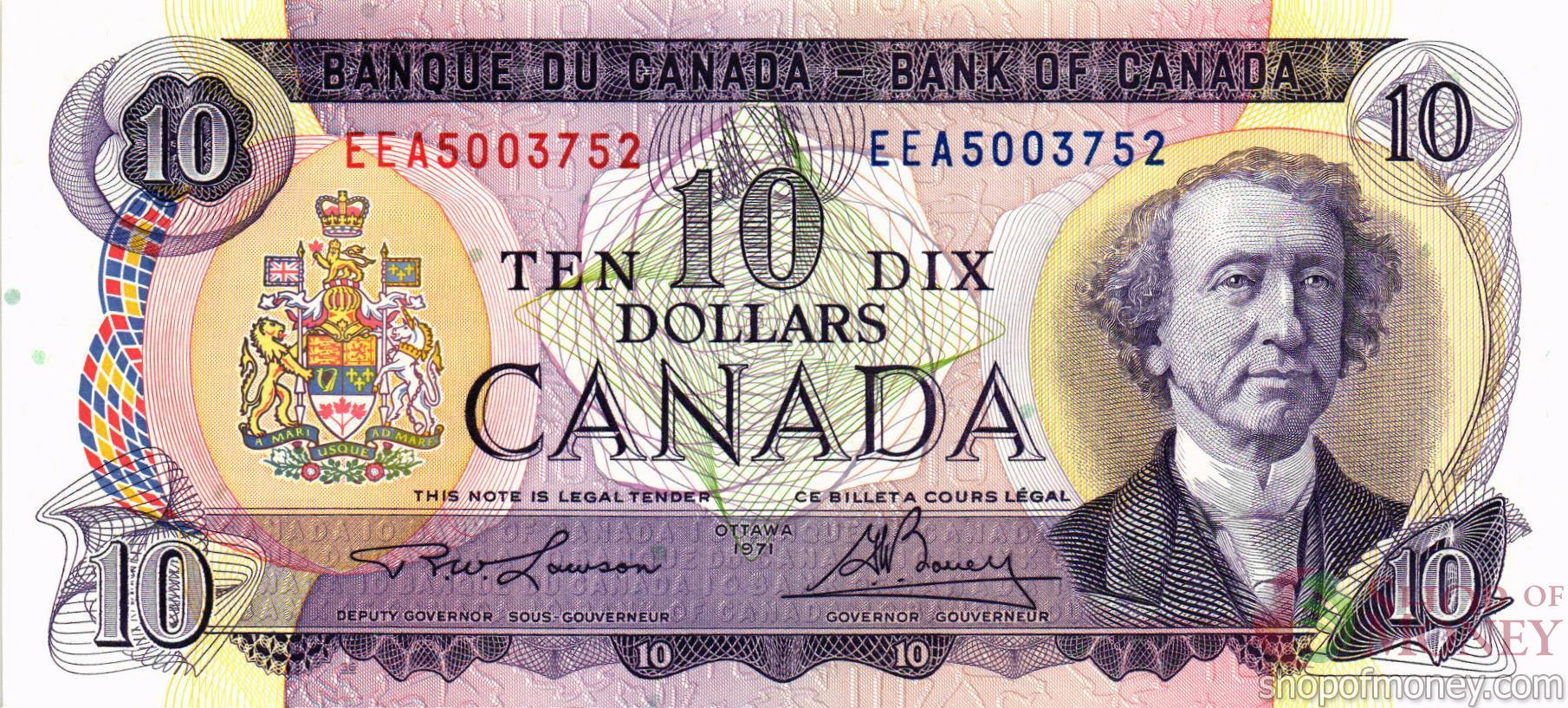 КАНАДА 10 ДОЛЛАРОВ мини 1