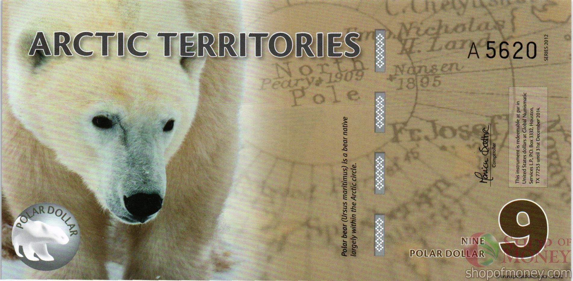 АРКТИЧЕСКИЕ ТЕРРИТОРИИ 9 ДОЛЛАРОВ мини 1