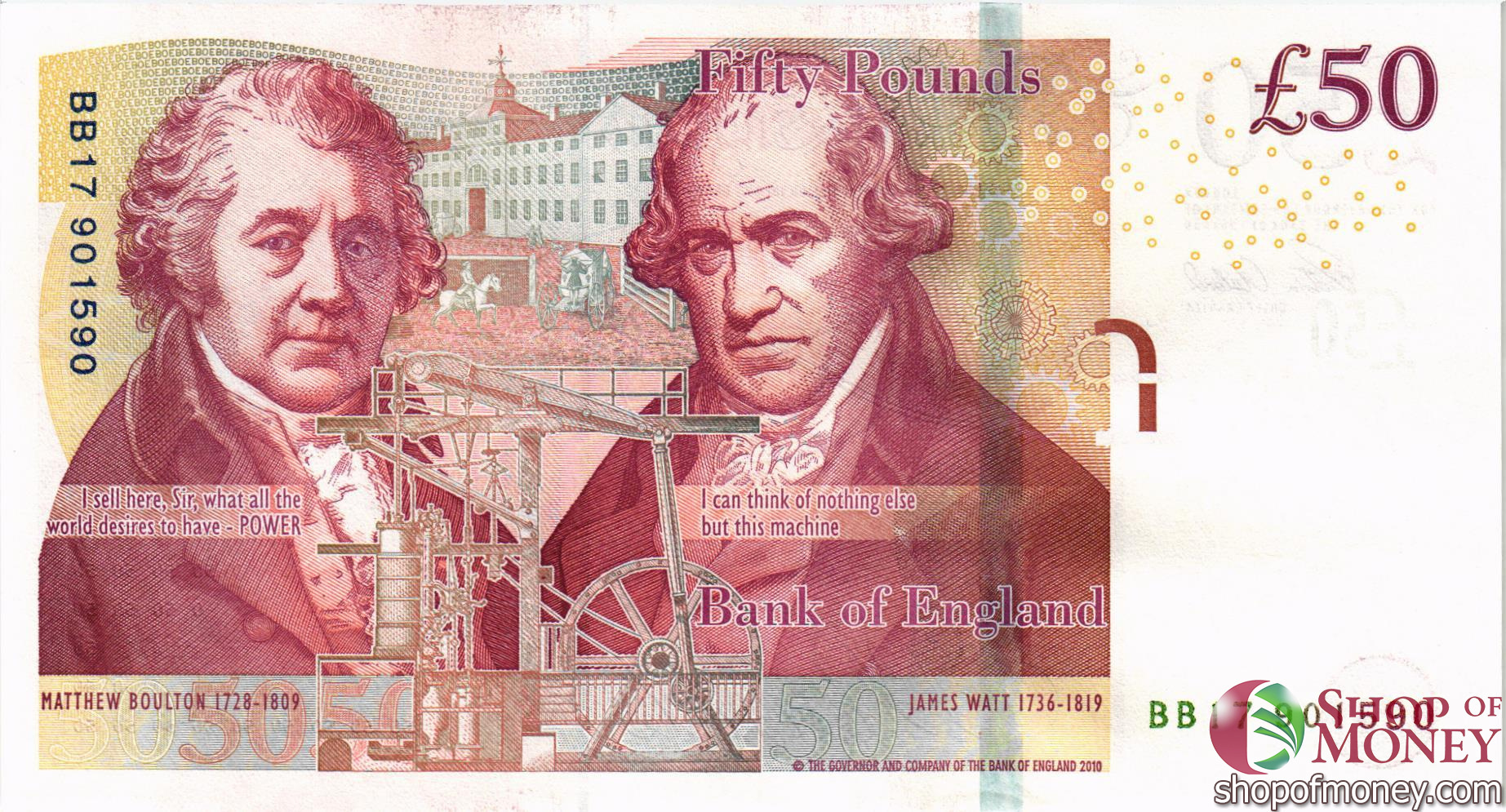ВЕЛИКОБРИТАНИЯ/АНГЛИЯ 50 ФУНТОВ мини 2