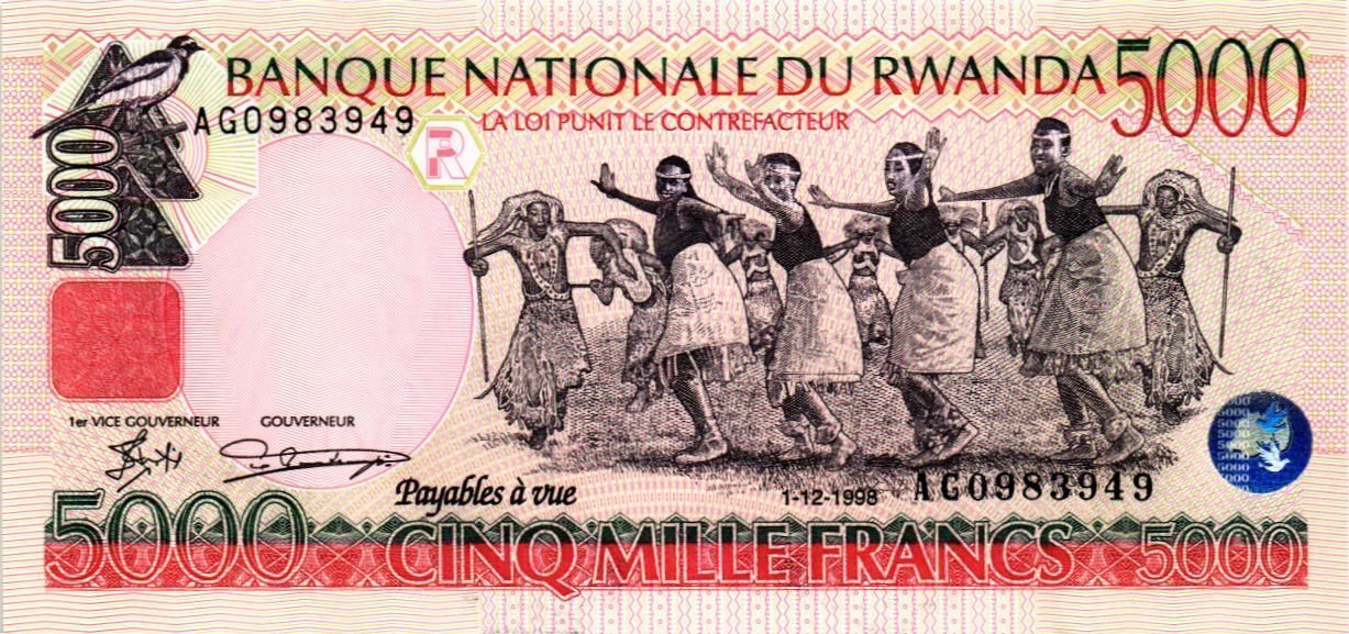РУАНДА 5000 ФРАНКОВ