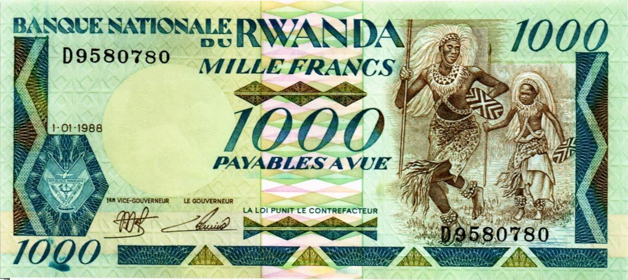 РУАНДА 1000 ФРАНКОВ мини 1