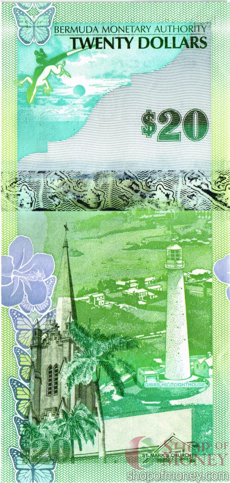 БЕРМУДСКИЕ ОСТРОВА 20 ДОЛЛАРОВ мини 2