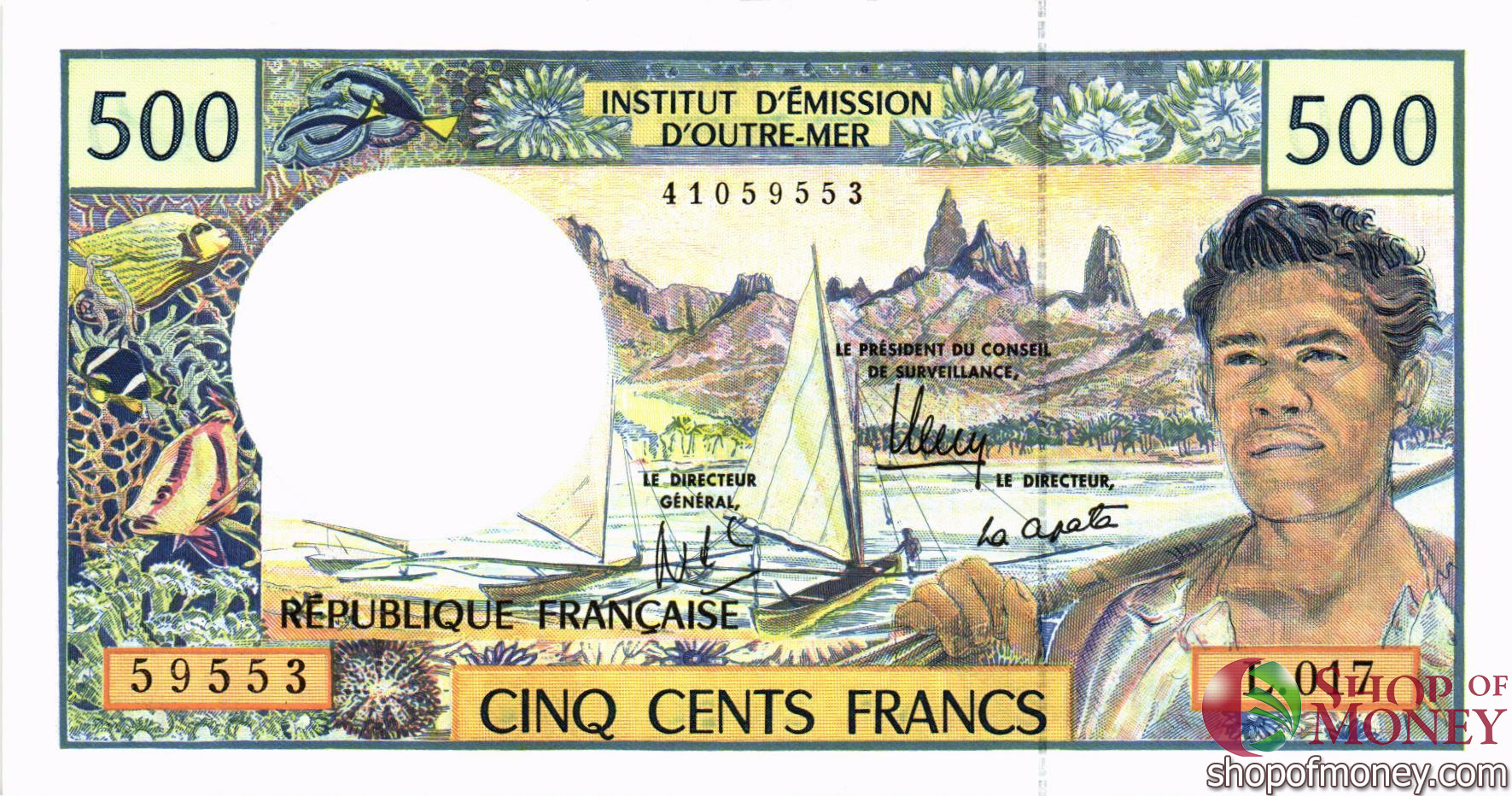 ФРАНЦУЗСКАЯ ПОЛИНЕЗИЯ 500 ФРАНКОВ мини 1