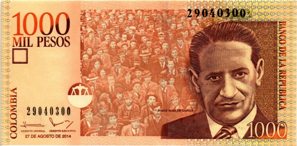 КОЛУМБИЯ 1000 ПЕСО мини 1