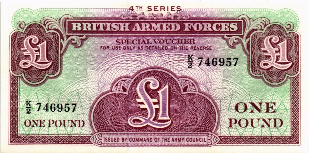 ВЕЛИКОБРИТАНИЯ/АНГЛИЯ 1 ФУНТ (БРИТАНСКАЯ АРМИЯ)
