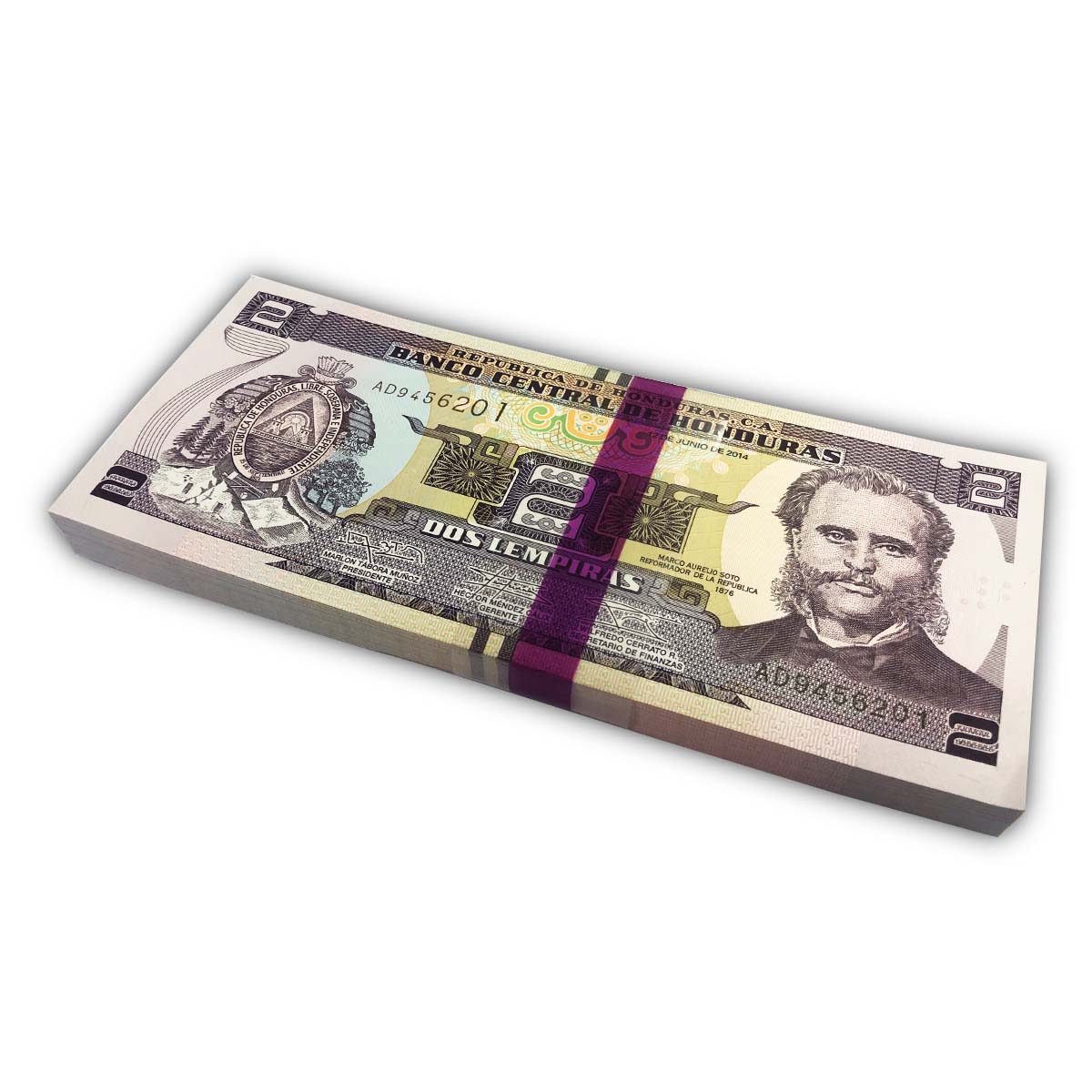 ГОНДУРАС 2 ЛЕМПИРЫ (100 БАНКНОТ)
