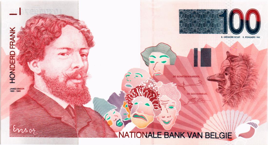 БЕЛЬГИЯ 100 ФРАНКОВ мини 1