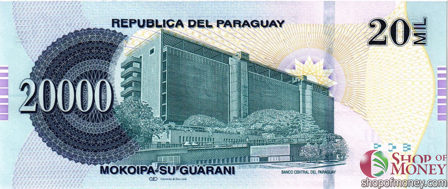 ПАРАГВАЙ 20000 ГУАРАНИ мини 2