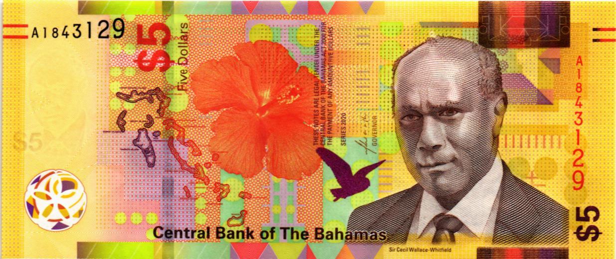 БАГАМСКИЕ ОСТРОВА 5 ДОЛЛАРОВ мини 1