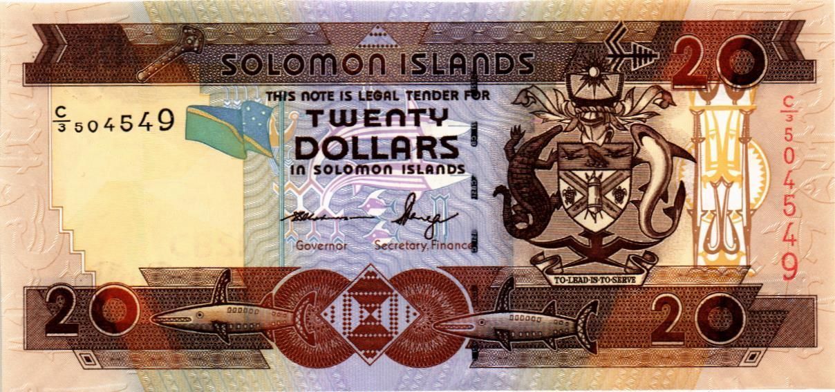 СОЛОМОНОВЫ ОСТРОВА 20 ДОЛЛАРОВ (-C/1-ПРЕФИКС) мини 1