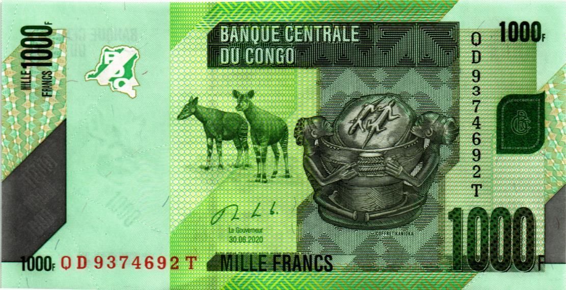 КОНГО ДР 1000 ФРАНКОВ