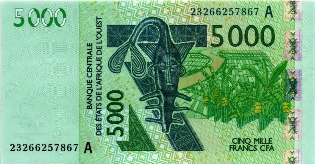 WAS - КОТ-Д'ИВУАР 5000 ФРАНКОВ (A)