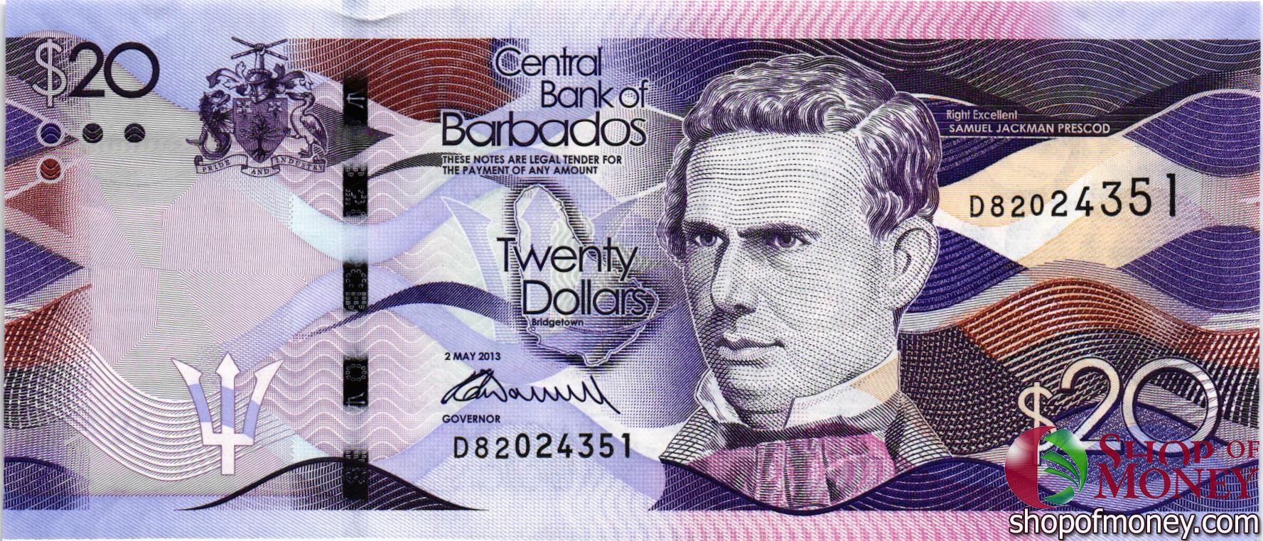 БАРБАДОС 20 ДОЛЛАРОВ мини 1