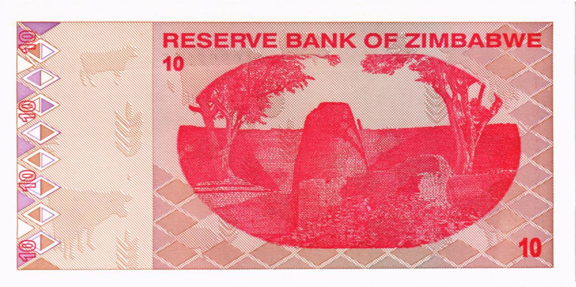 ЗИМБАБВЕ 10 ДОЛЛАРОВ мини 2