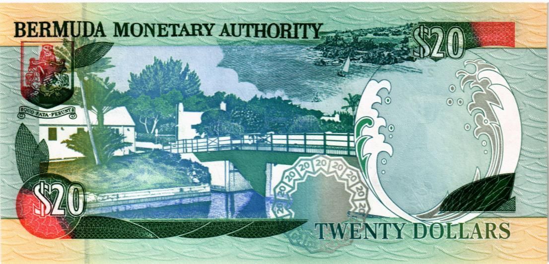 БЕРМУДСКИЕ ОСТРОВА 20 ДОЛЛАРОВ (ГОЛОГРАММА #2) мини 2