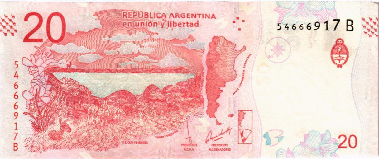АРГЕНТИНА 20 ПЕСО мини 2