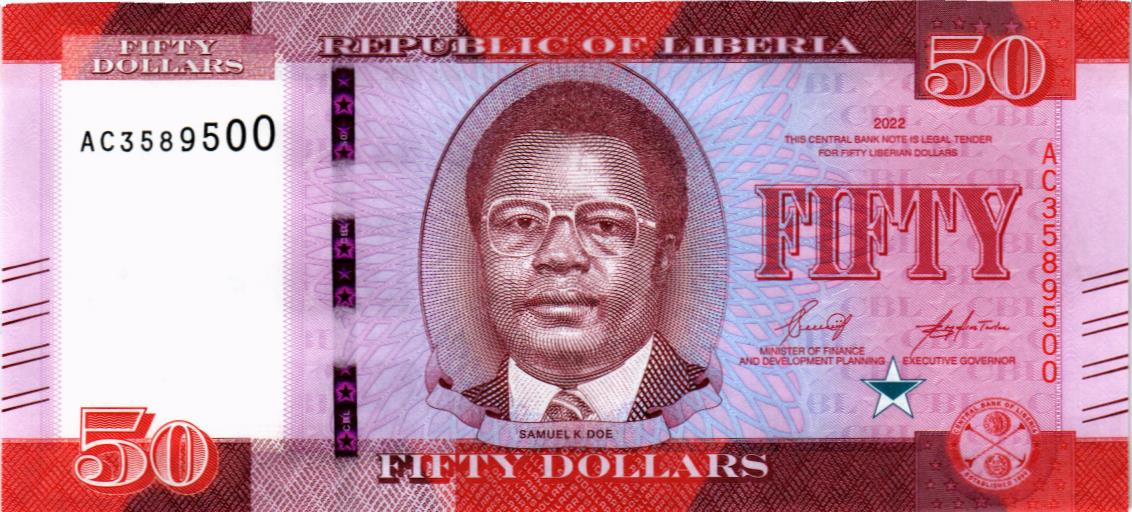 ЛИБЕРИЯ 50 ДОЛЛАРОВ мини 1
