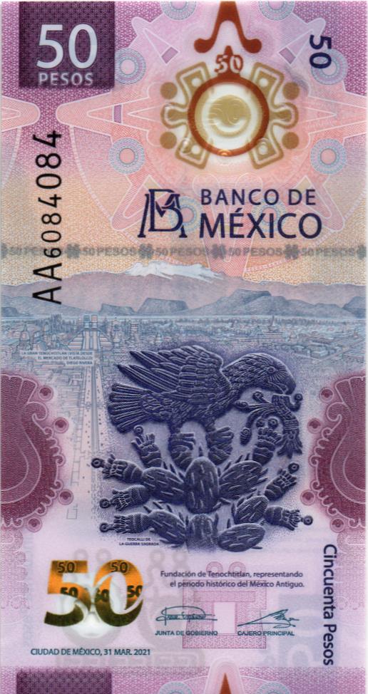 МЕКСИКА 50 ПЕСО мини 1