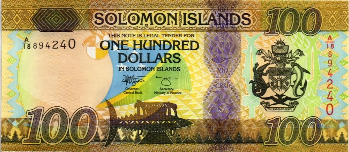 СОЛОМОНОВЫ ОСТРОВА 100 ДОЛЛАРОВ