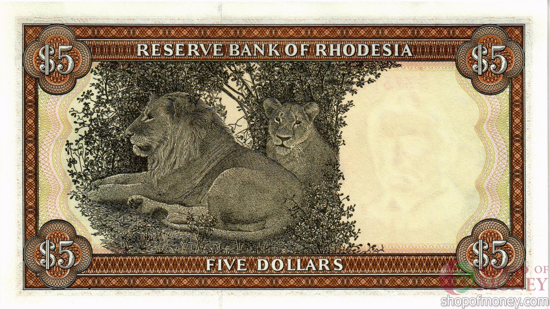 РОДЕЗИЯ 5 ДОЛЛАРОВ мини 2
