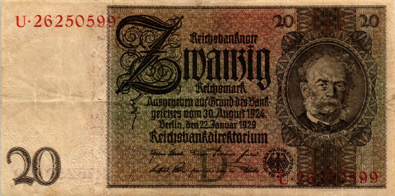 ГЕРМАНИЯ 20 МАРОК