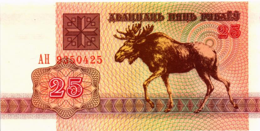 БЕЛАРУСЬ 25 РУБЛЕЙ мини 1
