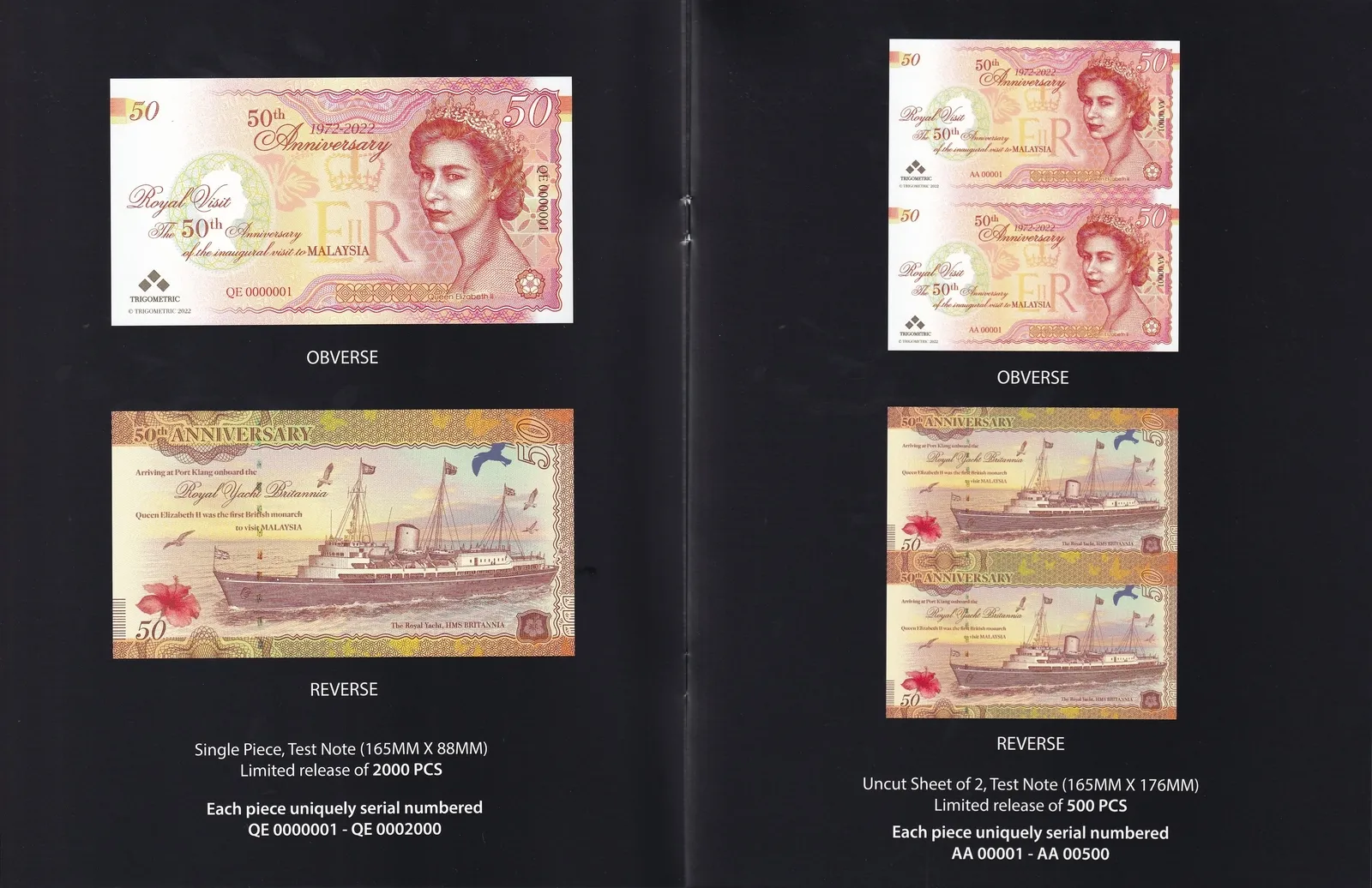 КОРОЛЕВА ЕЛИЗАВЕТА II (ТЕСТОВАЯ БАНКНОТА - В БУКЛЕТЕ) мини 6