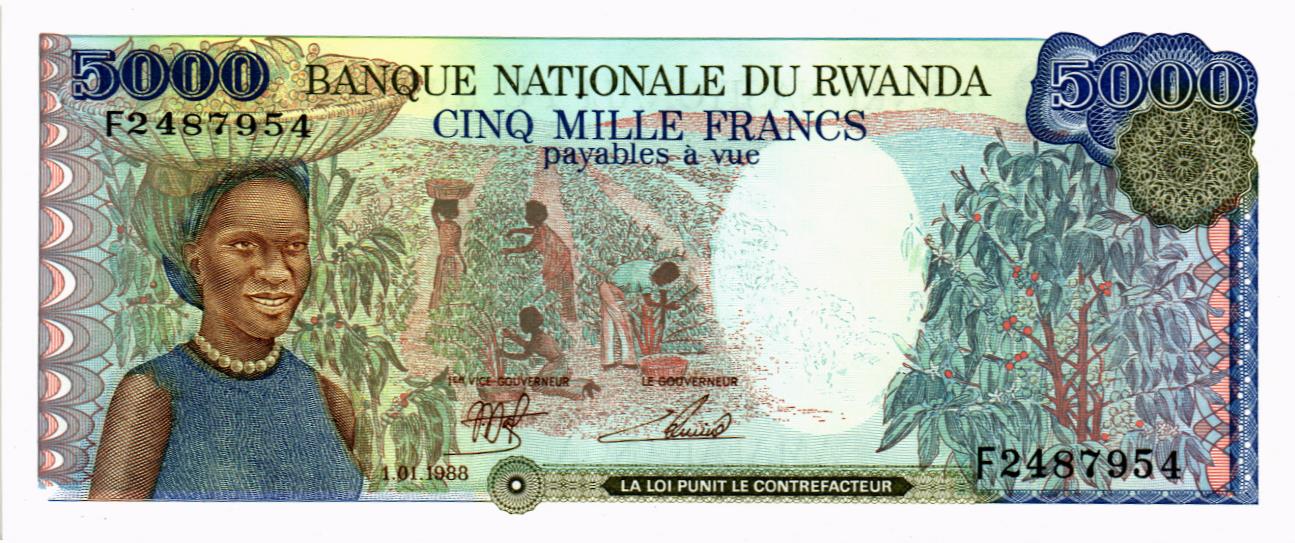 РУАНДА 5000 ФРАНКОВ мини 1