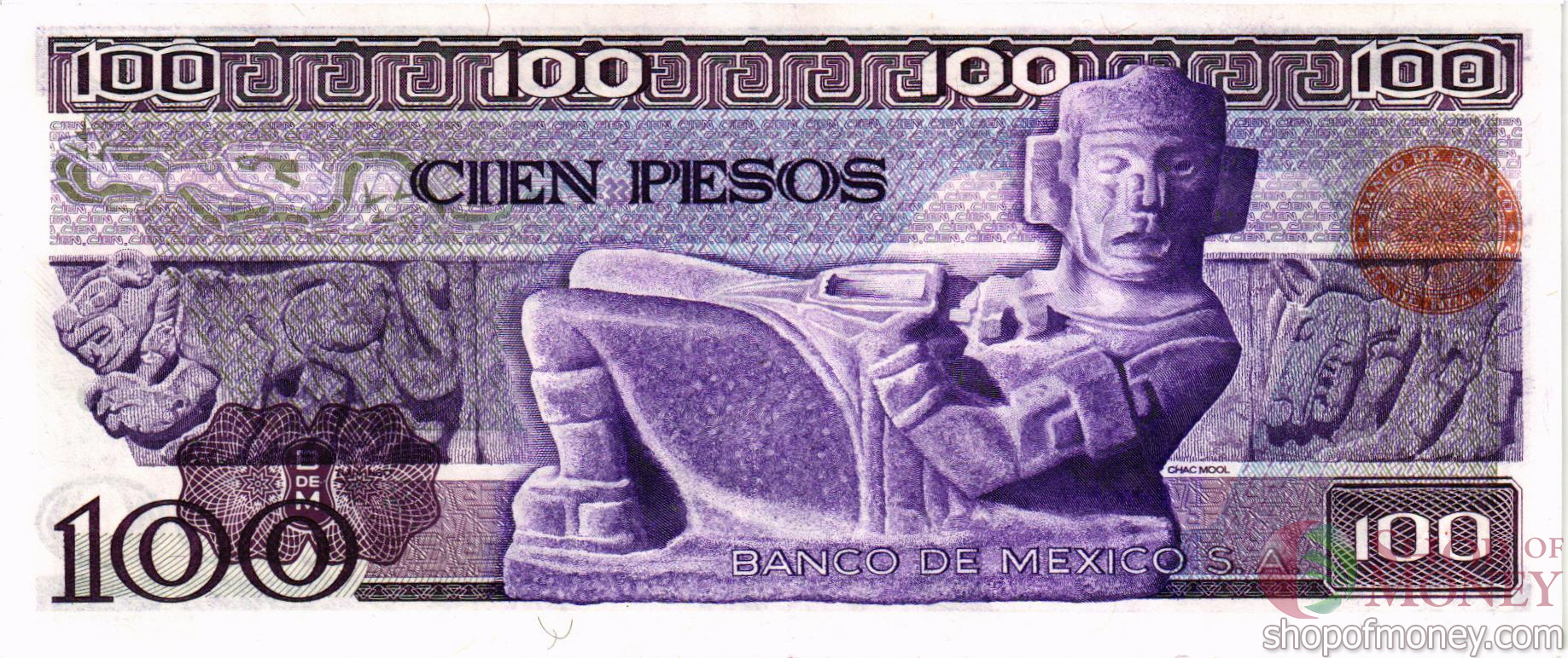 МЕКСИКА 100 ПЕСО (-GJ- СЕРИЯ) мини 2