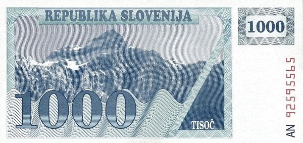 СЛОВЕНИЯ 1000 ТОЛАР мини 2