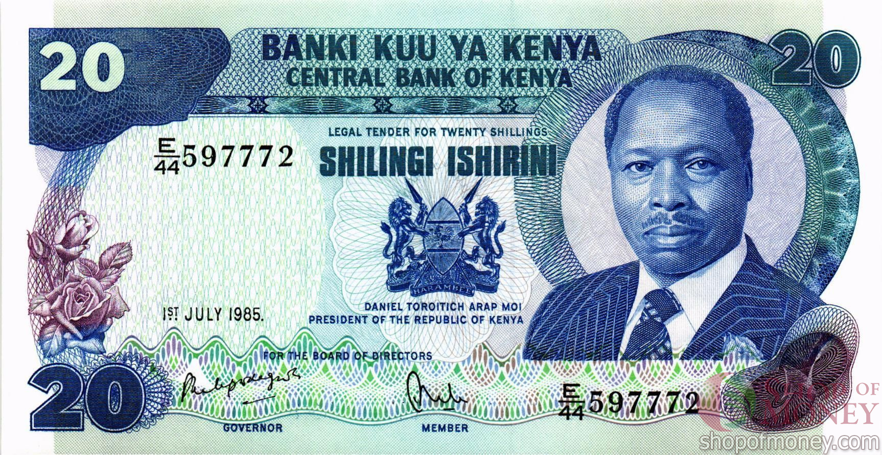 КЕНИЯ 20 ШИЛЛИНГОВ