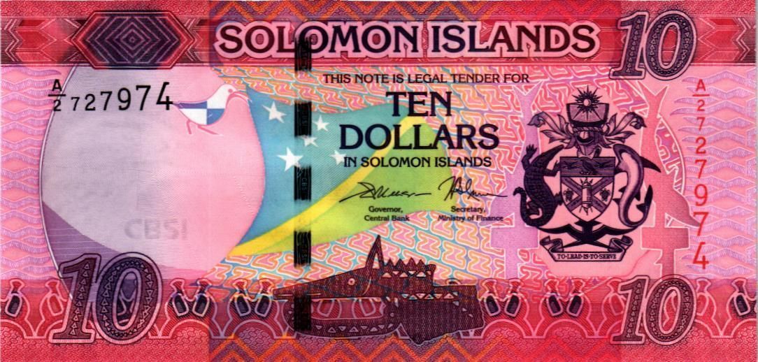 СОЛОМОНОВЫ ОСТРОВА 10 ДОЛЛАРОВ