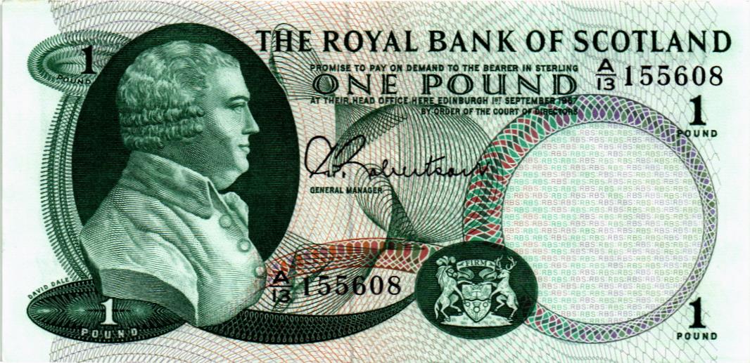 ШОТЛАНДИЯ 1 ФУНТ (THE ROYAL BANK OF SCOTLAND)