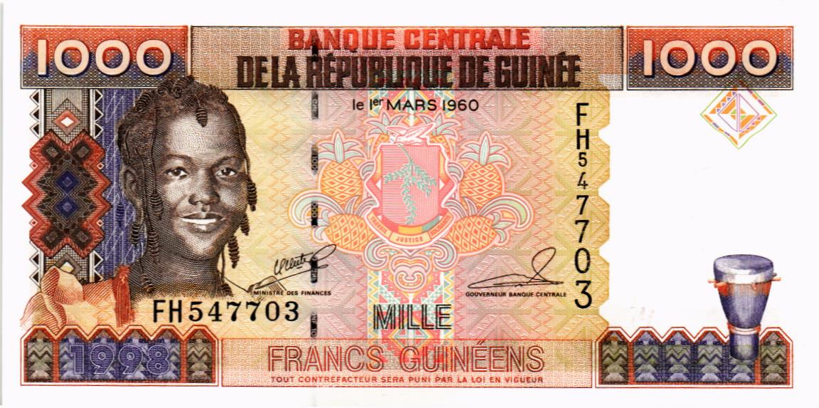 ГВИНЕЯ 1000 ФРАНКОВ мини 1