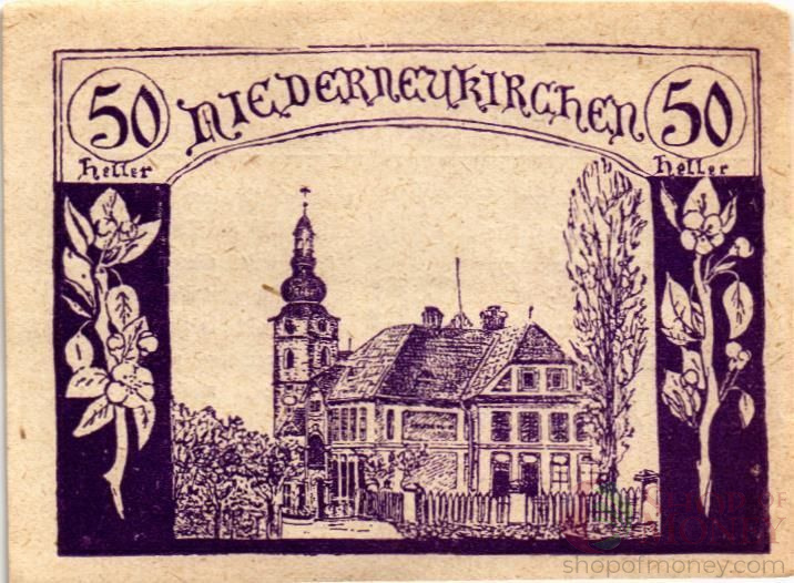 АВСТРИЯ 50 ХЕЛЛЕРОВ (НОТГЕЛЬД) мини 1