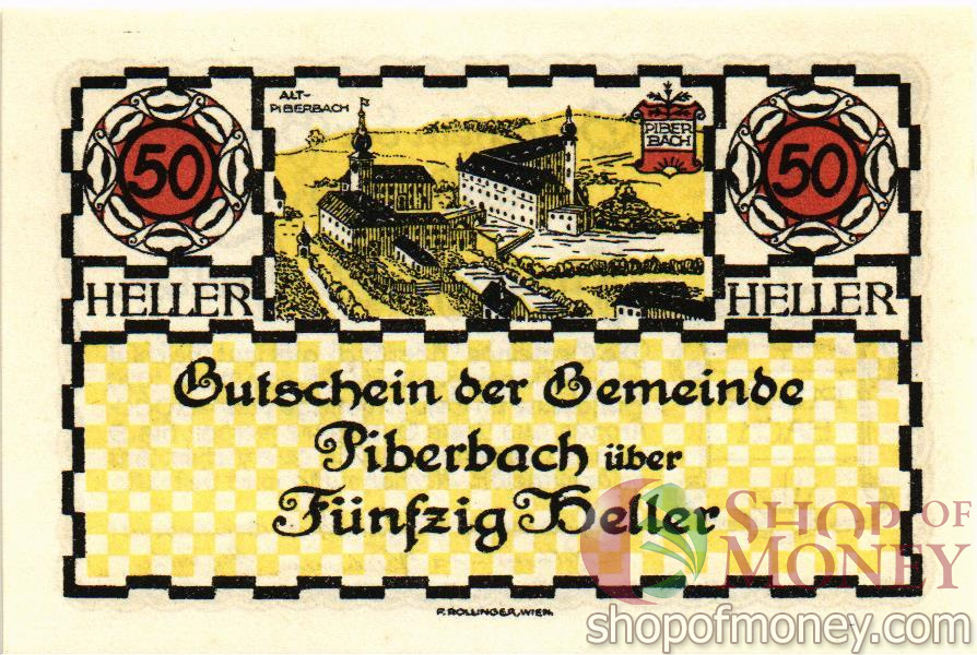 АВСТРИЯ 50 ХЕЛЛЕРОВ (НОТГЕЛЬД)