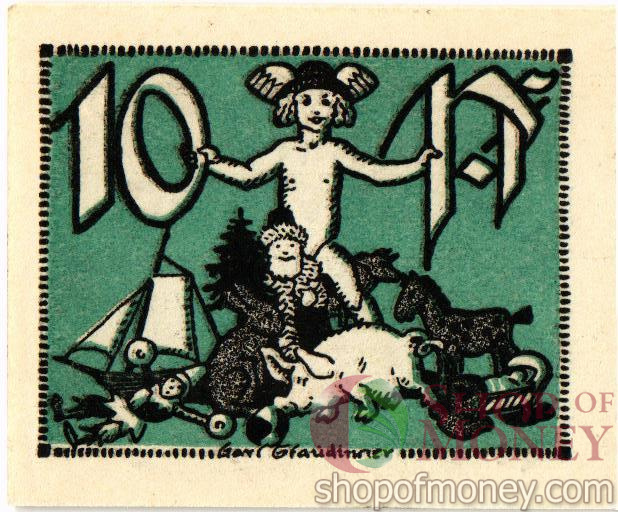 ГЕРМАНИЯ 10 ПФЕННИГОВ (НОТГЕЛЬД) мини 2