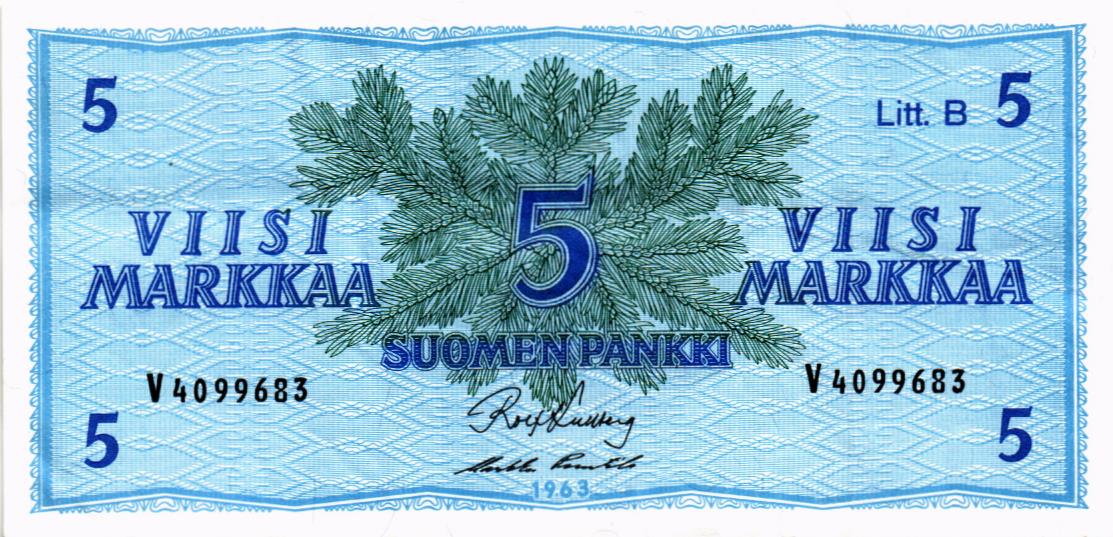 ФИНЛЯНДИЯ 5 МАРОК (Litt. B) мини 1