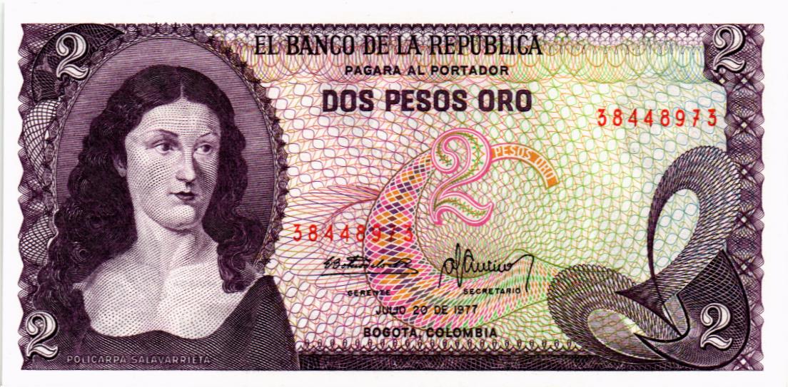 КОЛУМБИЯ 2 ПЕСО (20.07.1977) мини 1