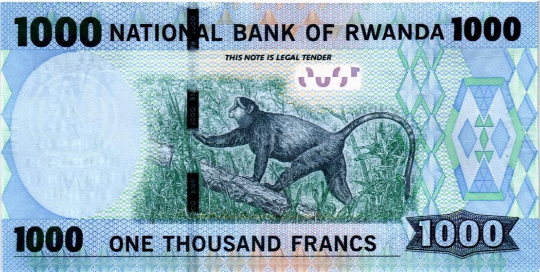 РУАНДА 1000 ФРАНКОВ мини 2