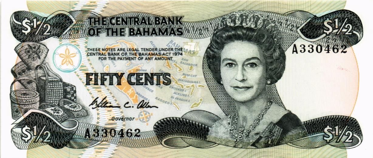 БАГАМСКИЕ ОСТРОВА 1/2 ДОЛЛАРА