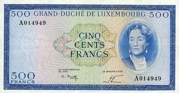 ЛЮКСЕМБУРГ 500 ФРАНКОВ мини 1