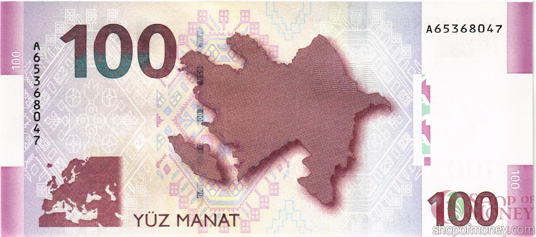 АЗЕРБАЙДЖАН 100 МАНАТ мини 2