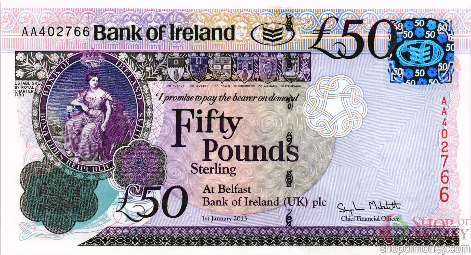 СЕВЕРНАЯ ИРЛАНДИЯ 50 ФУНТОВ